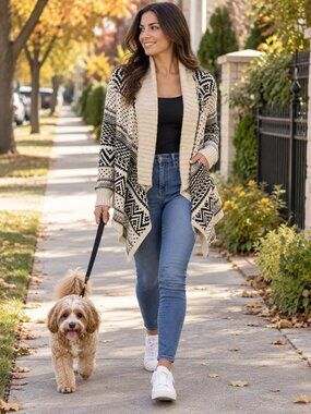 Lulumari Open-Front Shawl Cardigan - M/L